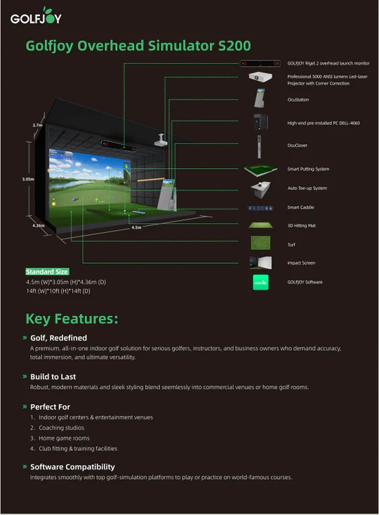 GOLFJOY Overhead Simulator S200