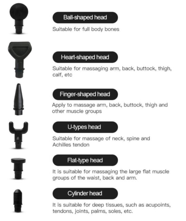 Massage Gun Black 2500mAh