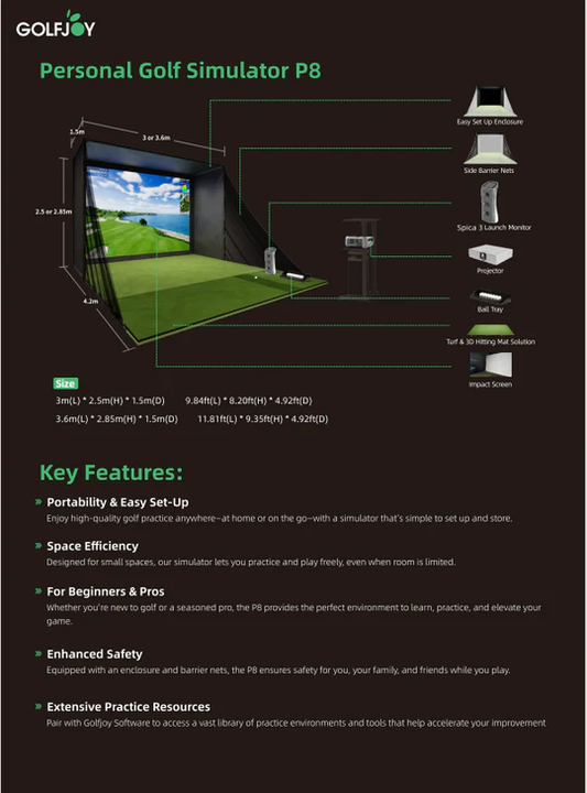 GOLFJOY P8 Personal Simulator