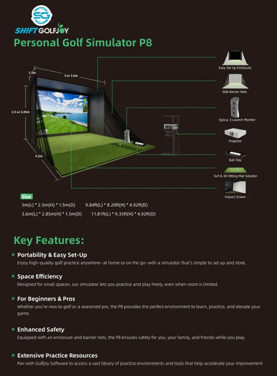 GOLFJOY P8 Personal Simulator
