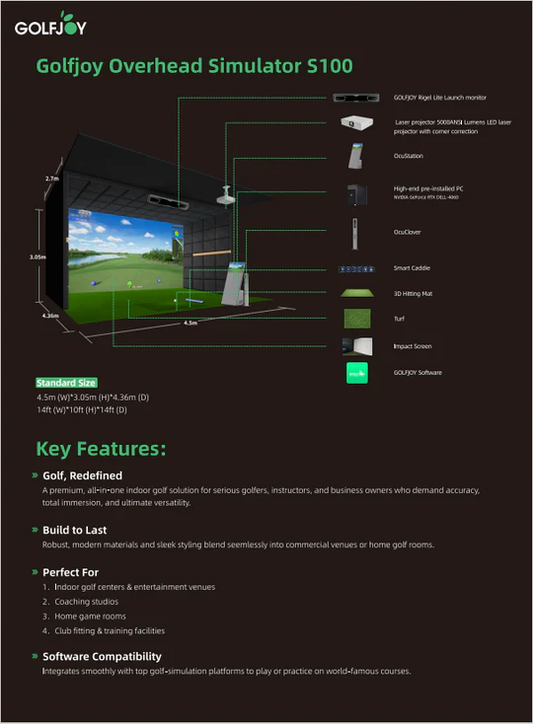 GOLFJOY Overhead Simulator S100