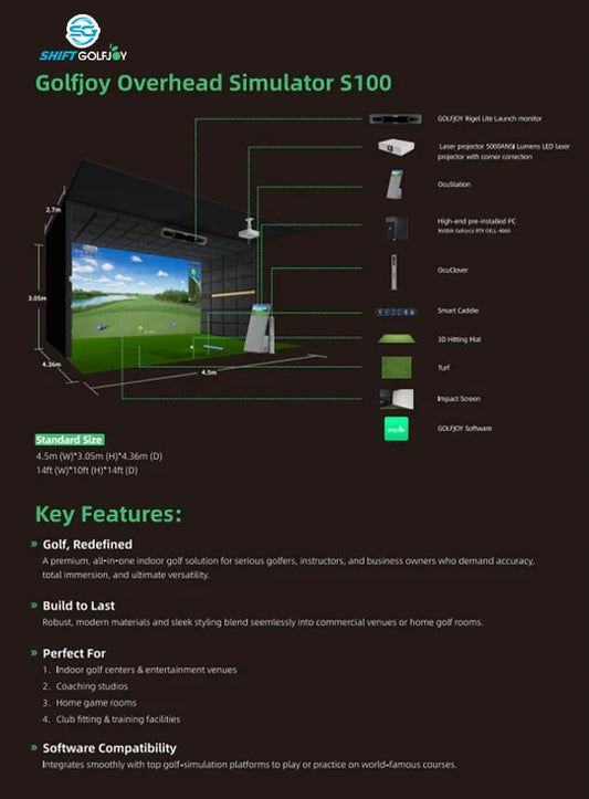 GOLFJOY Overhead Simulator S100